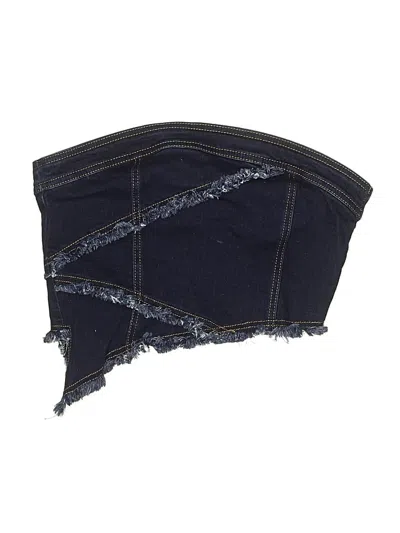 Pre-owned Collusion Denim Skirt In Blue