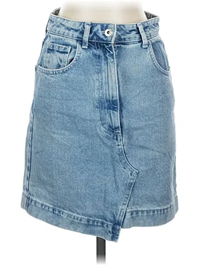 Pre-owned Collusion Denim Skirt In Blue