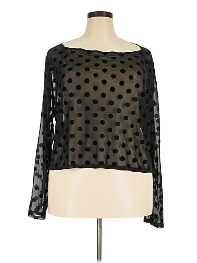 Pre-owned Collusion Long Sleeve Blouse In Black