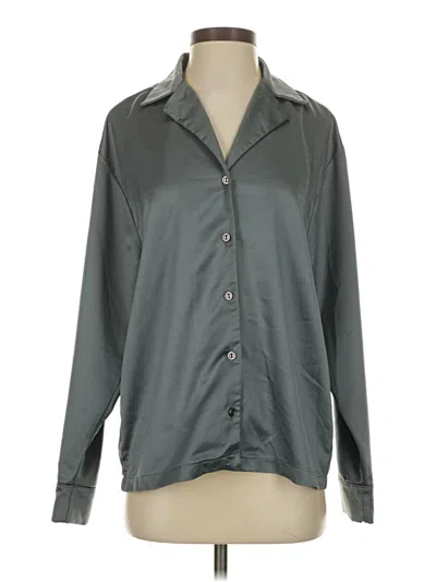 Pre-owned Collusion Long Sleeve Blouse In Gray