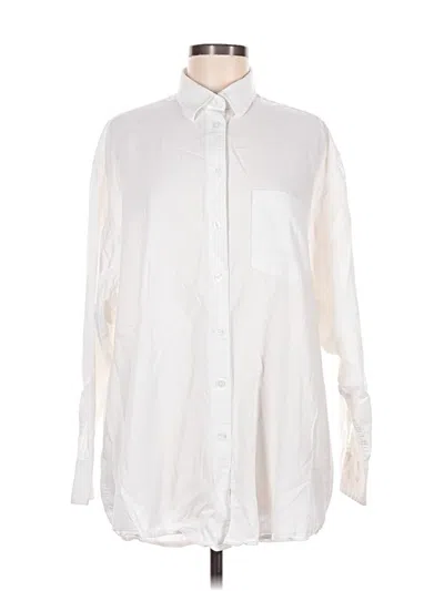 Pre-owned Collusion Long Sleeve Button Down Shirt In Ivory