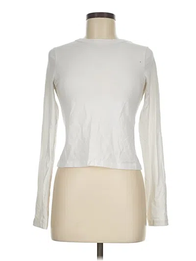 Pre-owned Collusion Long Sleeve Top Ivory Turtleneck Tops