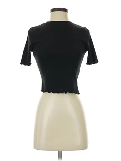 Pre-owned Collusion Short Sleeve Top Black Sweetheart Neckline Tops