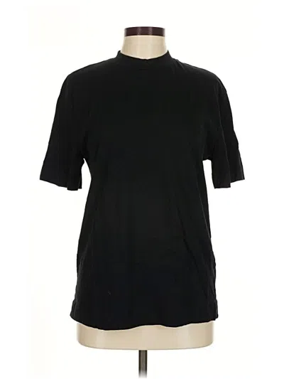 Pre-owned Collusion Short Sleeve Turtleneck In Black