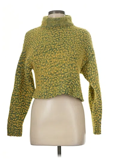 Pre-owned Collusion Turtleneck Sweater In Green