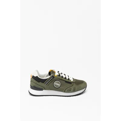 Colmar Army Leather Athletic Sneakers In Green