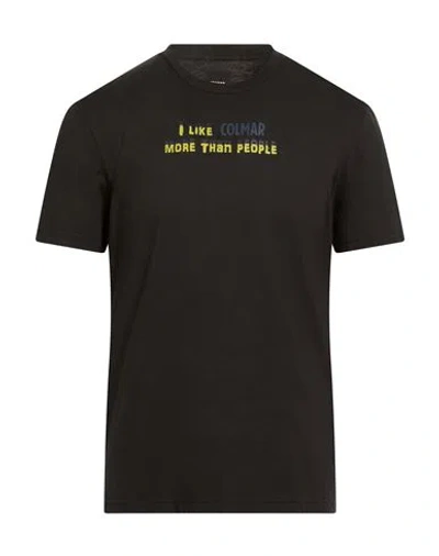 Colmar Attitude Man T-shirt Black Size L Polyester, Cotton In Animal Print