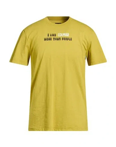 Colmar Attitude Man T-shirt Lime Green Size L Polyester, Cotton In Yellow