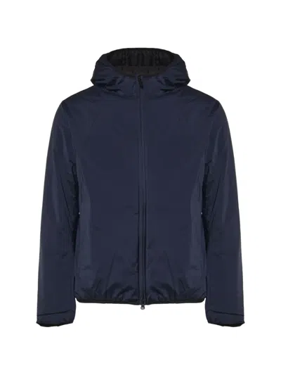 Colmar Autumn-weight Hooded Logo-patch Jacket In Blue