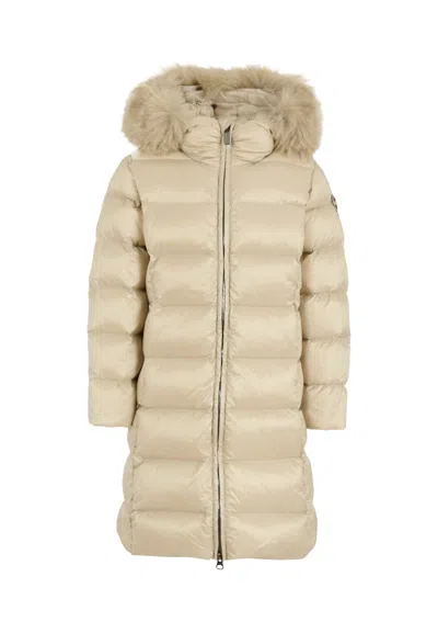 COLMAR BEIGE DOWN JACKET FOR GIRL WITH LOGO