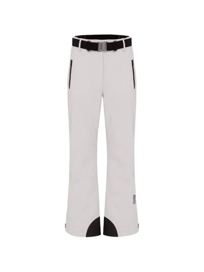 Colmar Belted Corduroy-texture Ski Pants In White