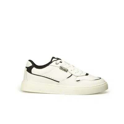 Colmar Black And White Leather Low Top Sneakers In Multi
