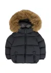 Colmar Black Down Jacket For Babykids With Logo In Black