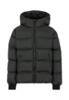 Colmar Black Down Jacket For Kids With Logo In Black