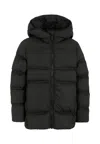 Colmar Black Down Jacket For Kids With Logo In Black