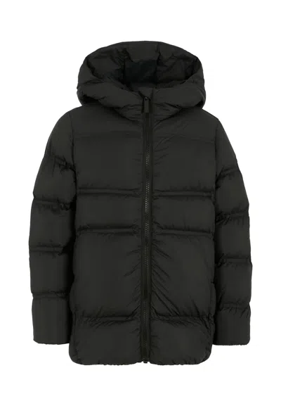 COLMAR BLACK DOWN JACKET FOR KIDS WITH LOGO