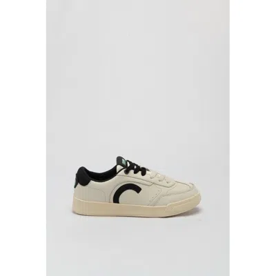 Colmar Black Leather Low Top Sneakers In Neutral