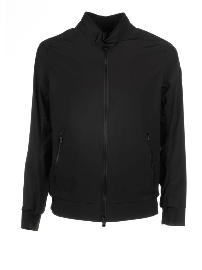 Colmar Black Softshell Biker Jacket In Nero