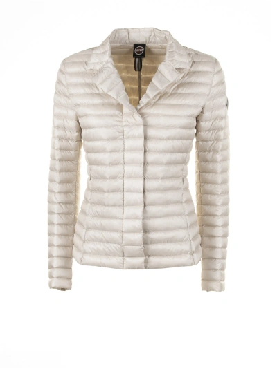 Colmar Blazer Quilted Down Jacket With Lapel Collar In Porcellana