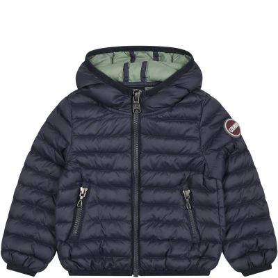 Colmar Blue Down Jacket For Baby Boy With Logo