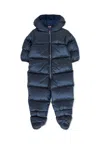 Colmar Blue Down Jacket For Babykids With Logo In Blue
