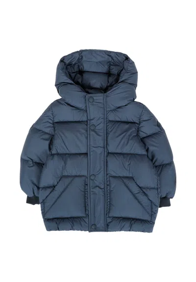 COLMAR BLUE DOWN JACKET FOR BABYKIDS WITH LOGO