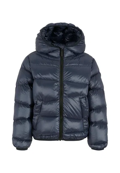 COLMAR BLUE DOWN JACKET FOR BOY WITH LOGO