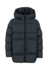 Colmar Blue Down Jacket For Kids With Logo In Brown