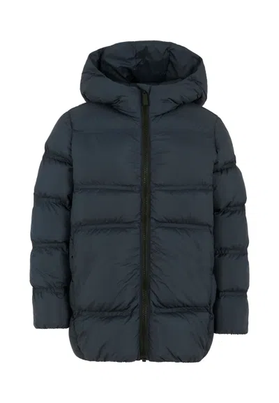 COLMAR BLUE DOWN JACKET FOR KIDS WITH LOGO