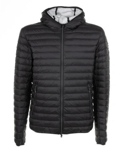Colmar Blue Sports Down Jacket With Hood In Nero