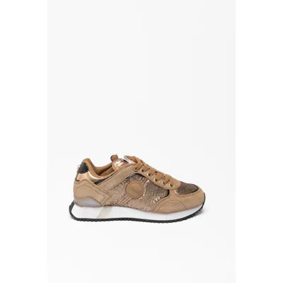 Colmar Bronze Leather Low Top Sneakers In Brown