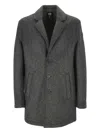 Colmar Button-fastening Long-sleeves Coat In Gray