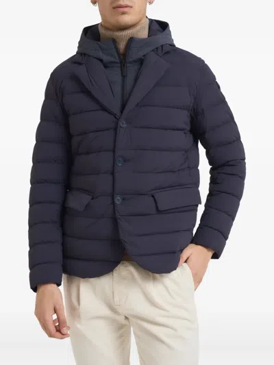 Colmar Button Hooded Jacket In Blue