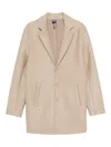 Colmar Buttoned Notched-lapel Coat In Neutral