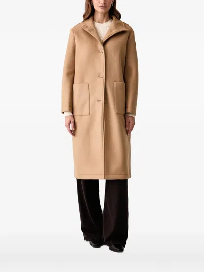 Colmar Button-fastening Patch-pocket Coat In Brown
