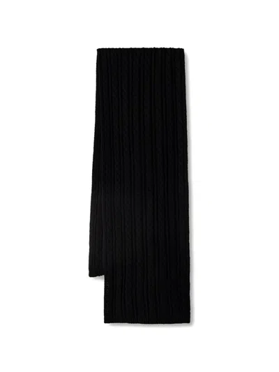 Colmar Cable-knit Scarf In Black