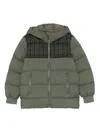 Colmar Check Hooded Padded Jacket In Green