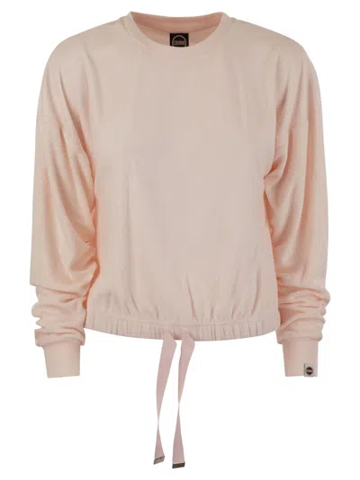 Colmar Chenille Crew-neck Sweatshirt In Pink