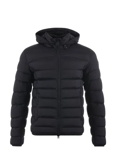 Colmar Hooded Zip-up Coat In Black