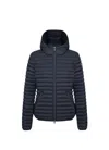 Colmar Hooded Water Repellent Down Recycled Nylon Puffer Jacket In Blu Blu E Verdi