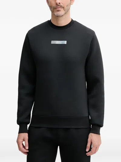 Colmar Crew-neck Appliqué Sweatshirt In Black