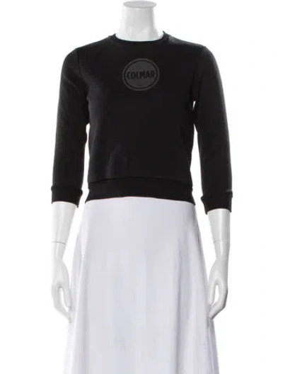 Pre-owned Colmar Crew Neck Three-quarter Sleeve Sweatshirt In Black