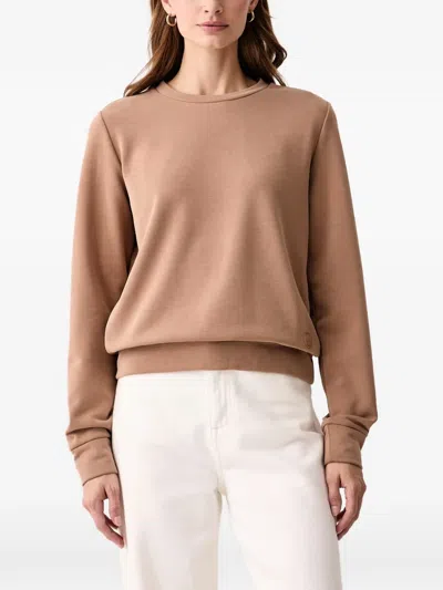 Colmar Crew-neck Logo-patch Sweatshirt In Brown