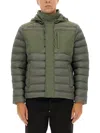Colmar Down Jacket With Detachable Hood In Green