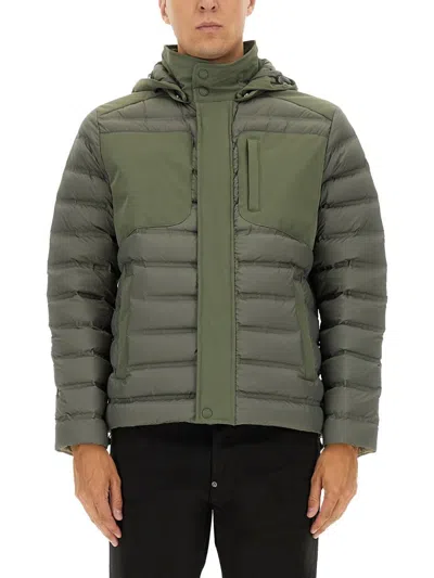 Colmar Down Jacket With Detachable Hood In Green