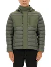Colmar Seamless Water Repellent Hooded Down Jacket In Green