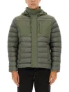 Colmar Seamless Water Repellent Hooded Down Jacket In Green