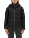 Colmar Down Jacket Detachable Faux Fur Hood In Black