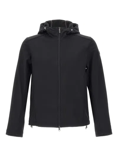 Colmar Drawstring-hood Zip-up Jacket In Black