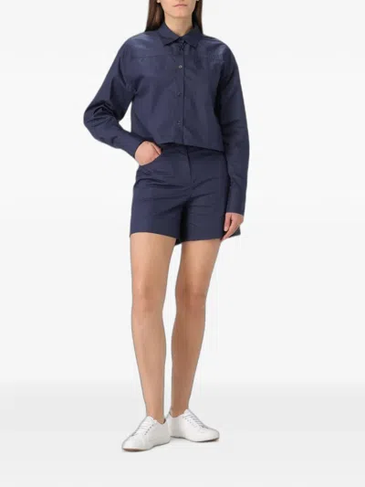 Colmar Drop-shoulder Cotton Shirt In Blue